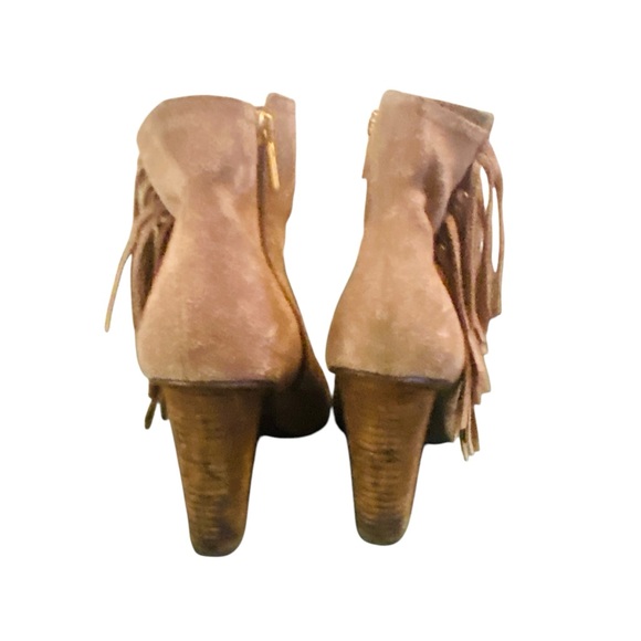 Isola Antonella Taupe Suede Fringe Bootie - Picture 4 of 9